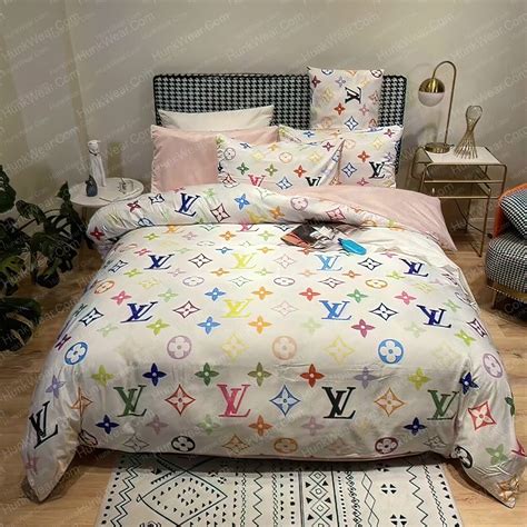 louis vuitton bed sheets full|louis vuitton print bedding.